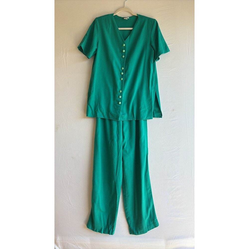Vintage Natural Resources Emerald Green Two-Piece Pant Set Medium